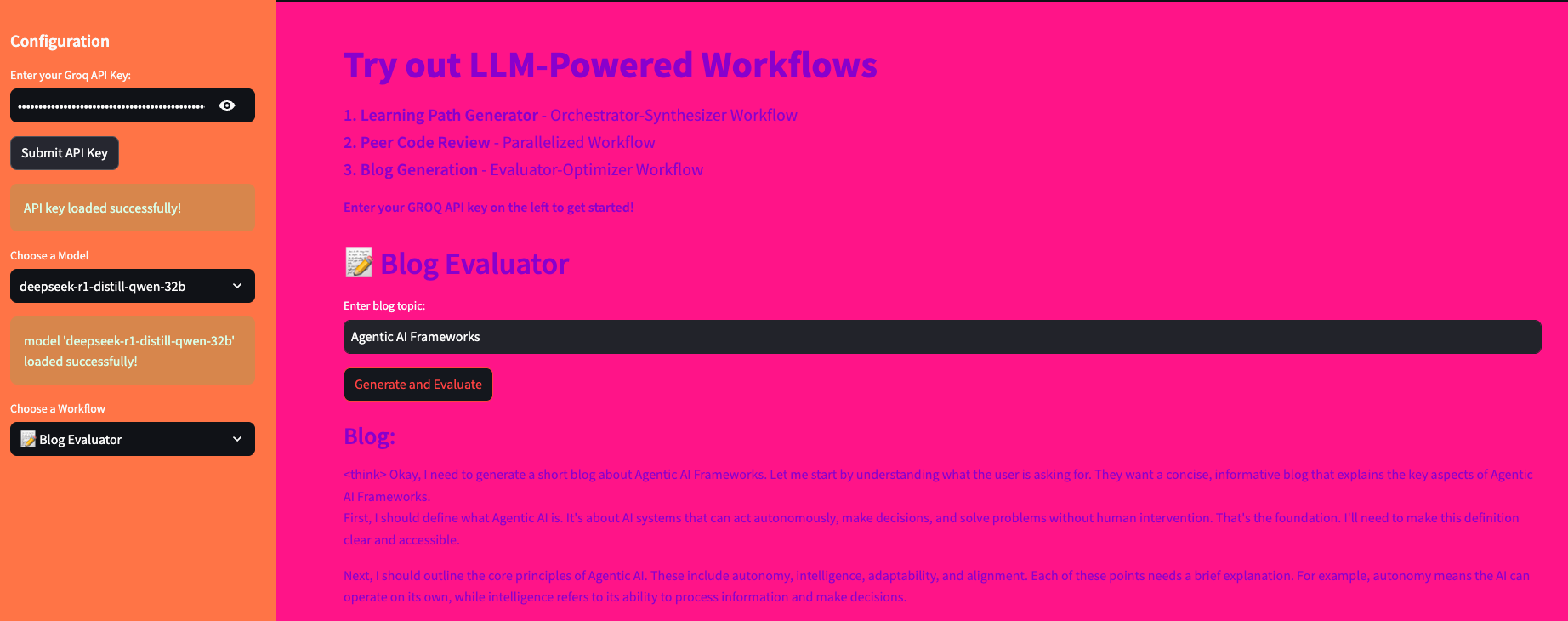 Screenshot of Agentic AI App Hub